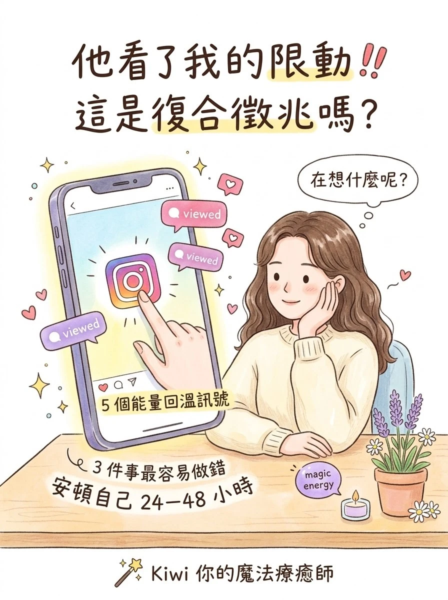 「老師，我們斷聯兩週了，他突然看了我的限動，這是復合徵兆嗎？」