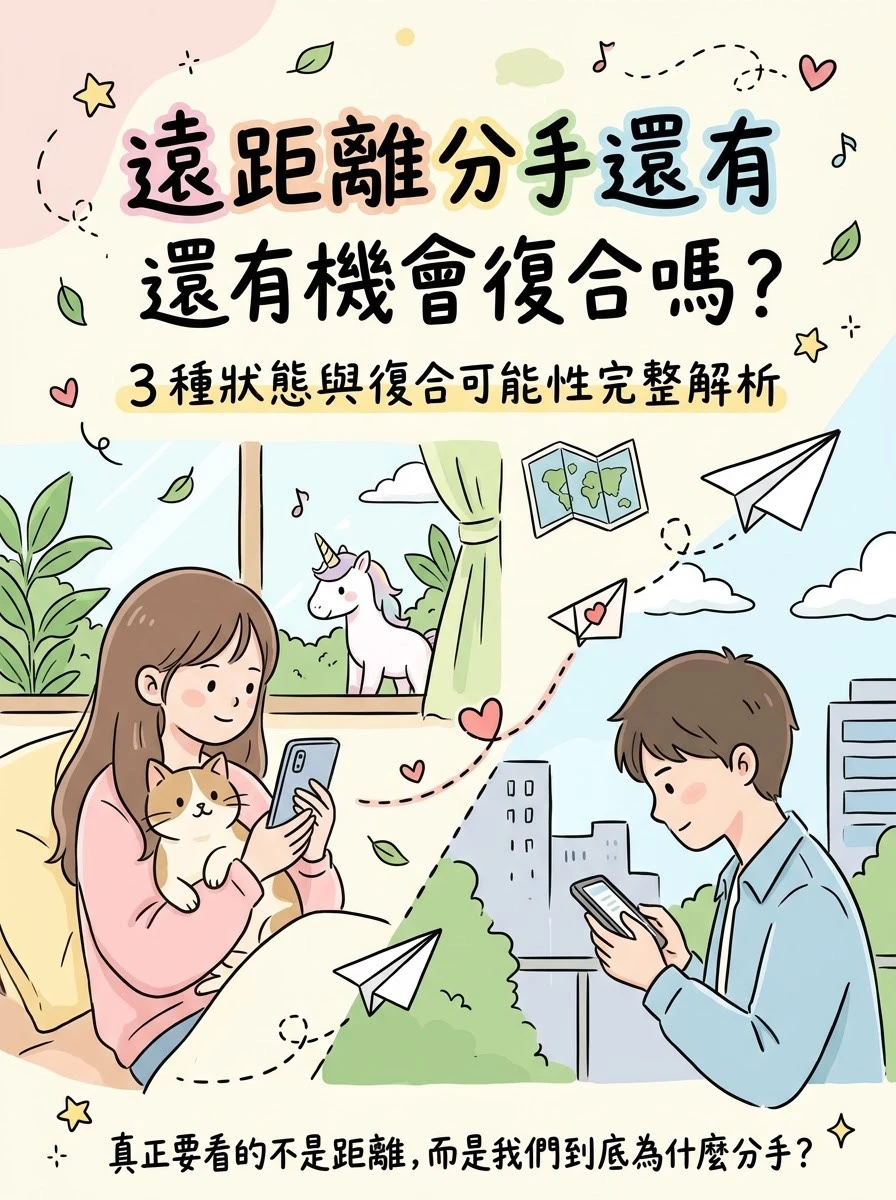遠距離分手還有機會復合嗎？ 3 種狀態與復合可能性完整解析