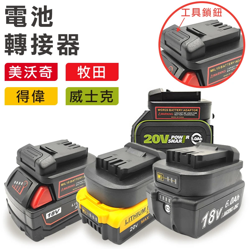 美沃奇/牧田/得偉/威克士轉大有機身 轉換座