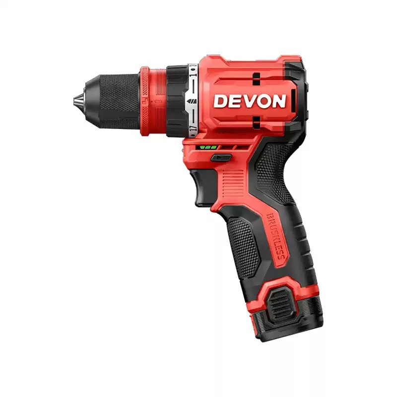 【DEVON大有】12V充電無刷快換夾頭電鑽 5208-Li-12M 2.0Ah雙鋰電