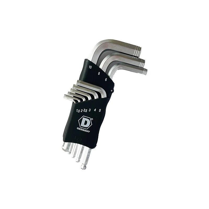 【硬漢D牌】怪牙短球六角板手組9PCS (D006S9)