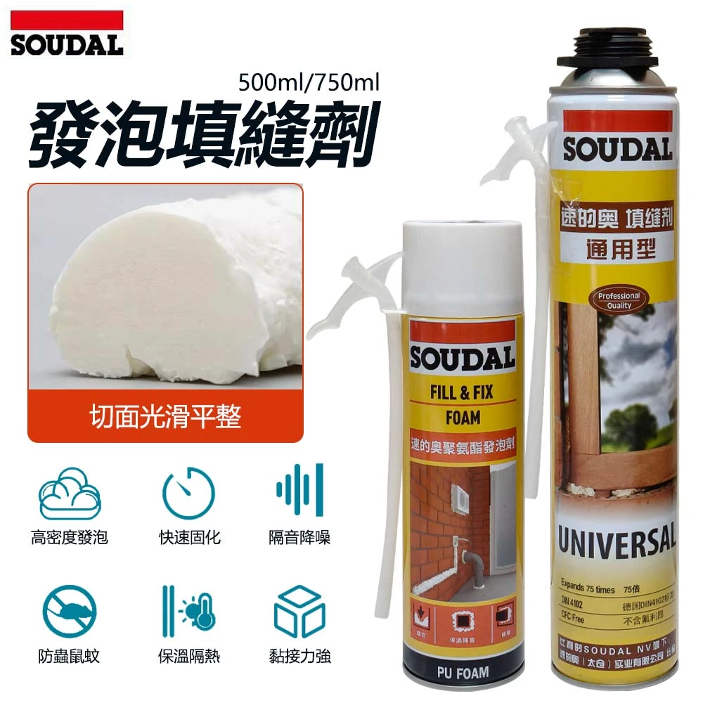 【SOUDAL】發泡填縫劑