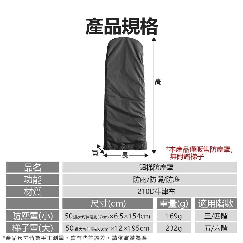 鋁梯防塵罩|