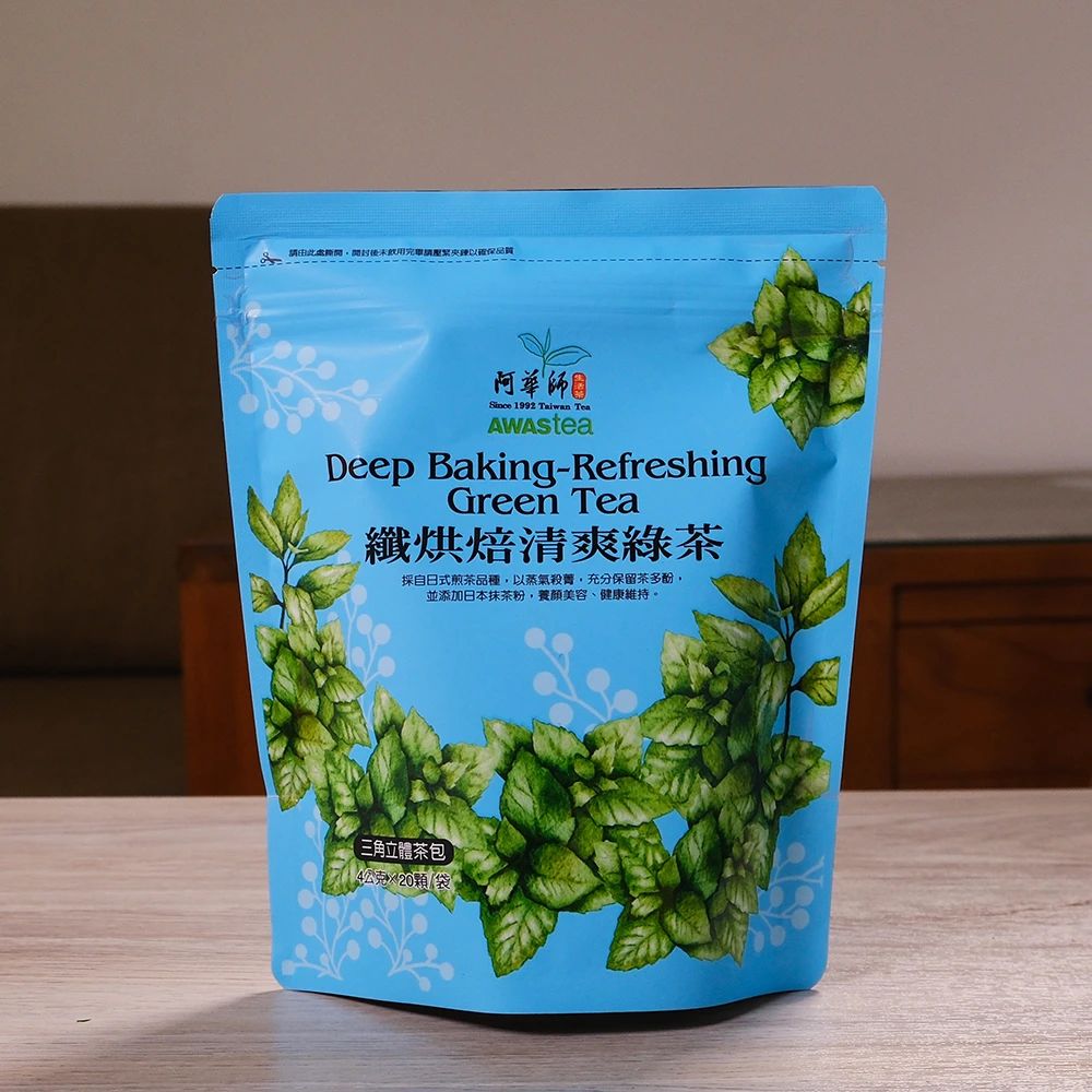 阿華師纖烘焙清爽綠茶｜20入