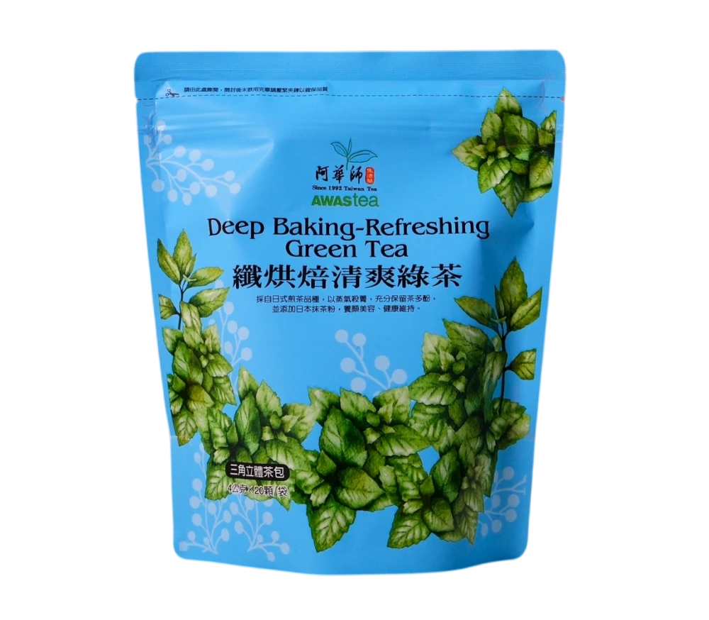 阿華師纖烘焙清爽綠茶｜20入