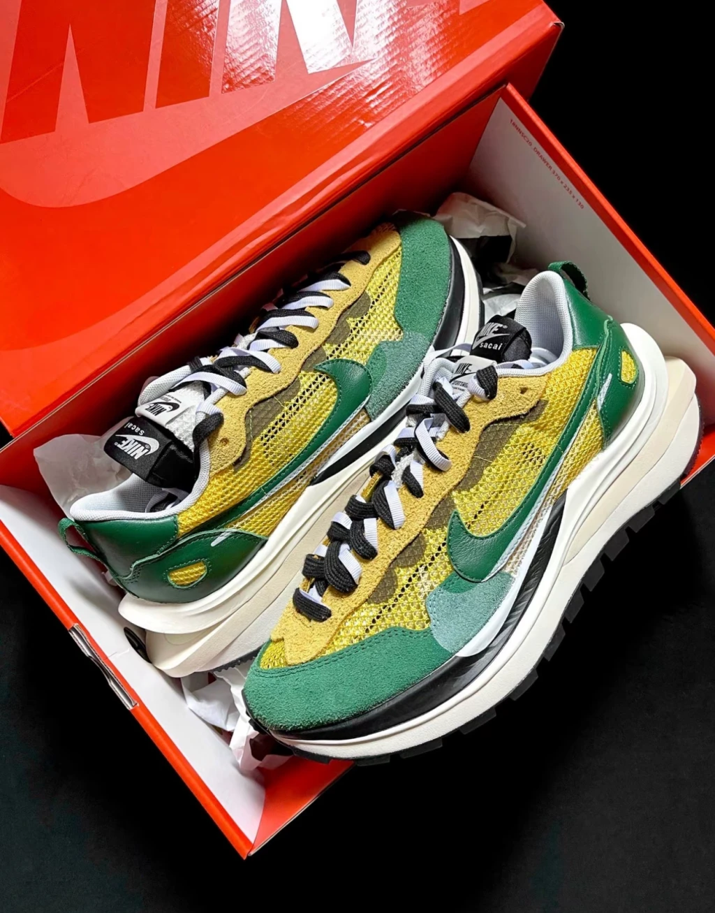 Sacai VaporWaffle 黃綠（ CV1363-700 )