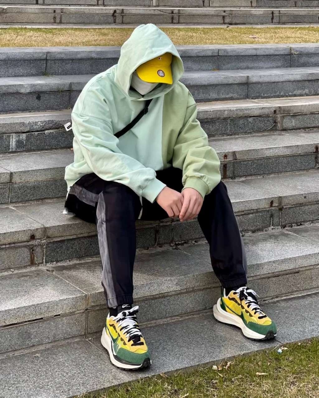 Sacai VaporWaffle 黃綠（ CV1363-700 )