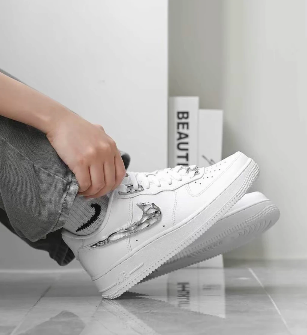 【 訂製款 】Nike Air Force 1 液態銀鉤 AF1 ( 正品AF1下去訂製 ）