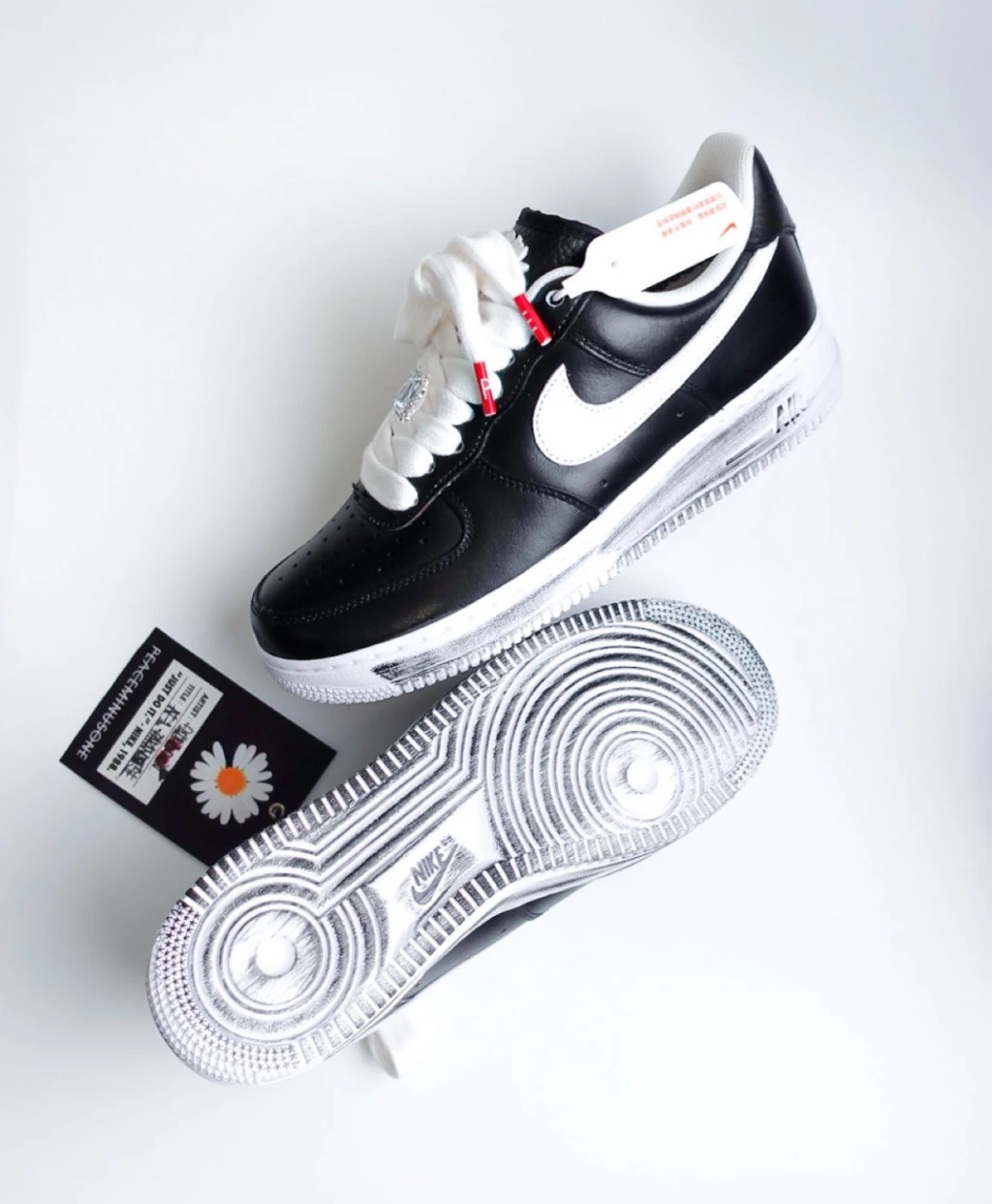 Peaceminusone x Nike Air Force 1 小雛菊🌼權志龍1.0 黑 （ AQ3692-001 )