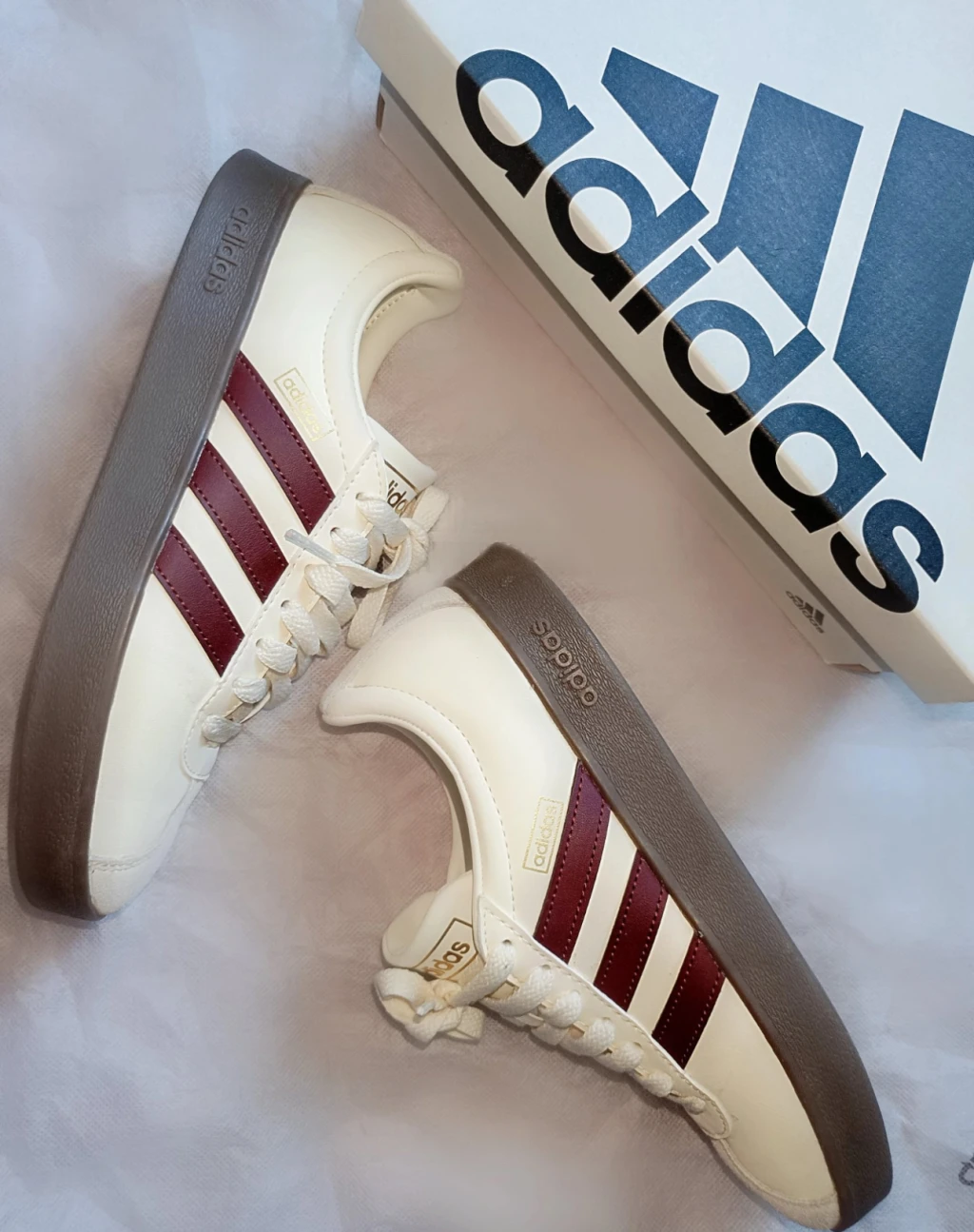 Adidas Court 米黃酒紅 （ JH5062 )