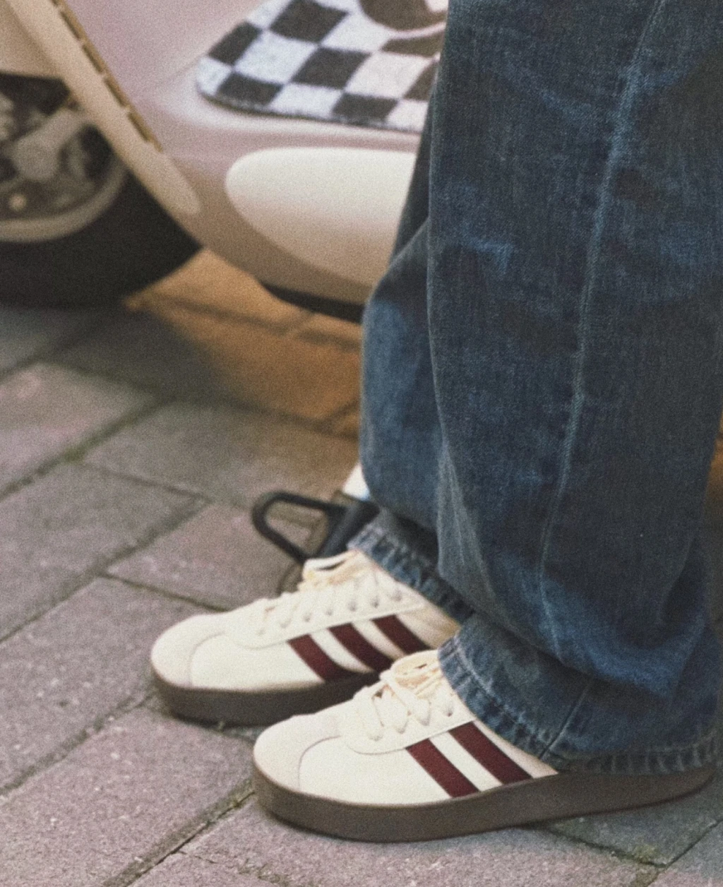 Adidas Court 米黃酒紅 （ JH5062 )