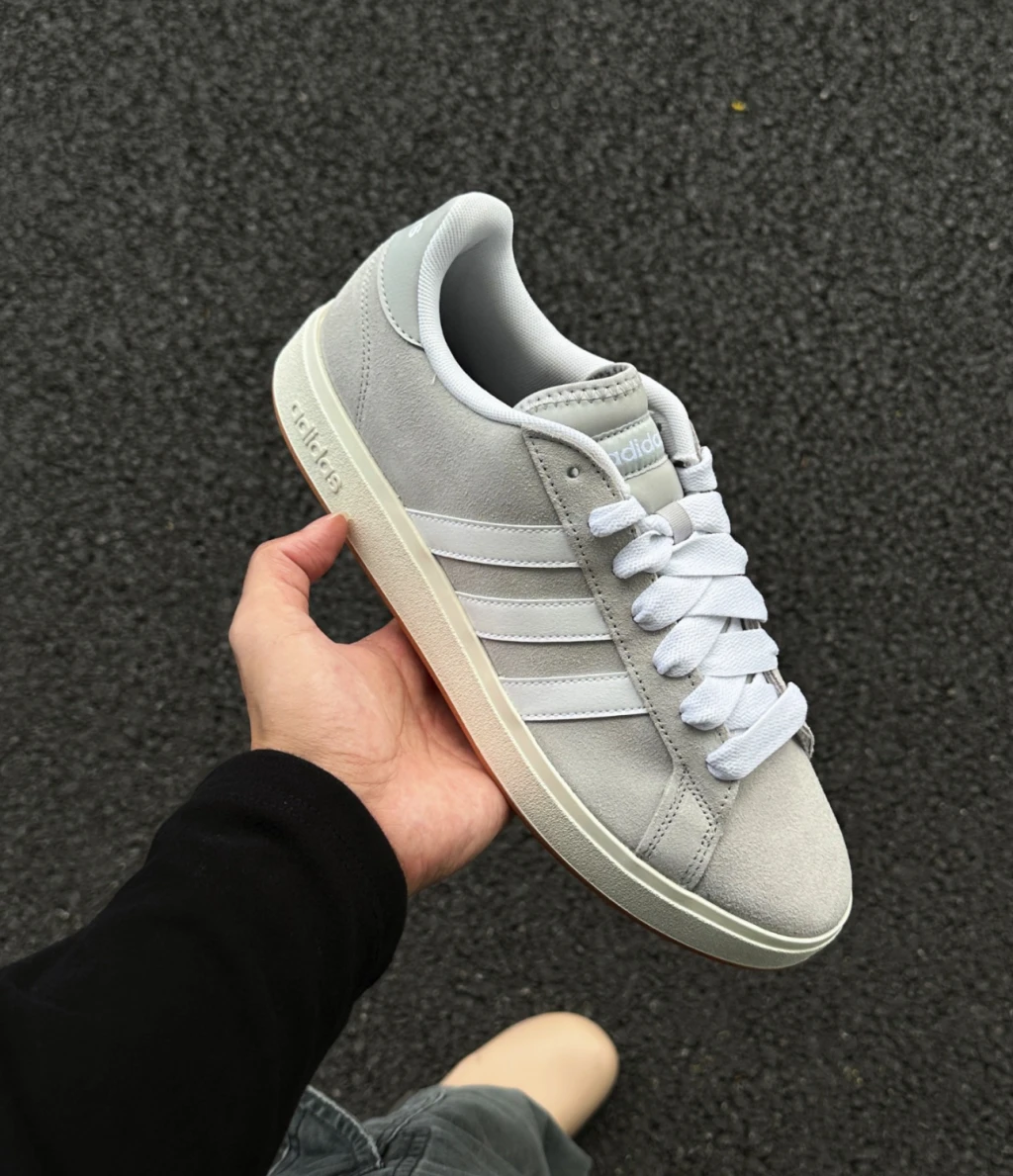 Adidas Grand Court Base 00s 奶灰 （ IH6185 )