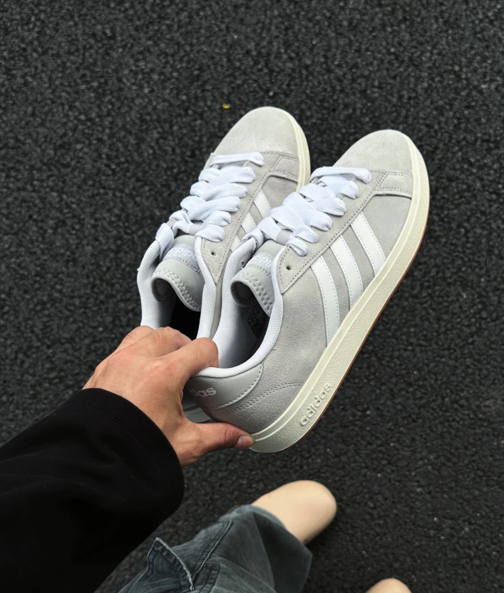 Adidas Grand Court Base 00s 奶灰 （ IH6185 )