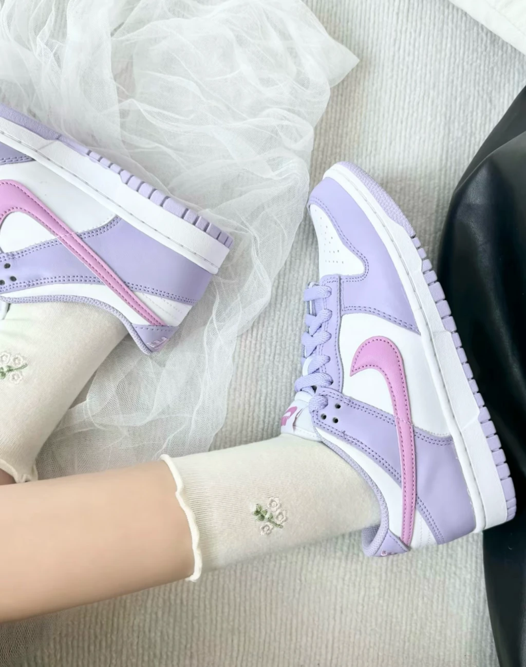 Nike Dunk Low Lilac Bloom/Pink 夢幻粉紫 星黛露 史黛拉 ( HQ1185-161 )