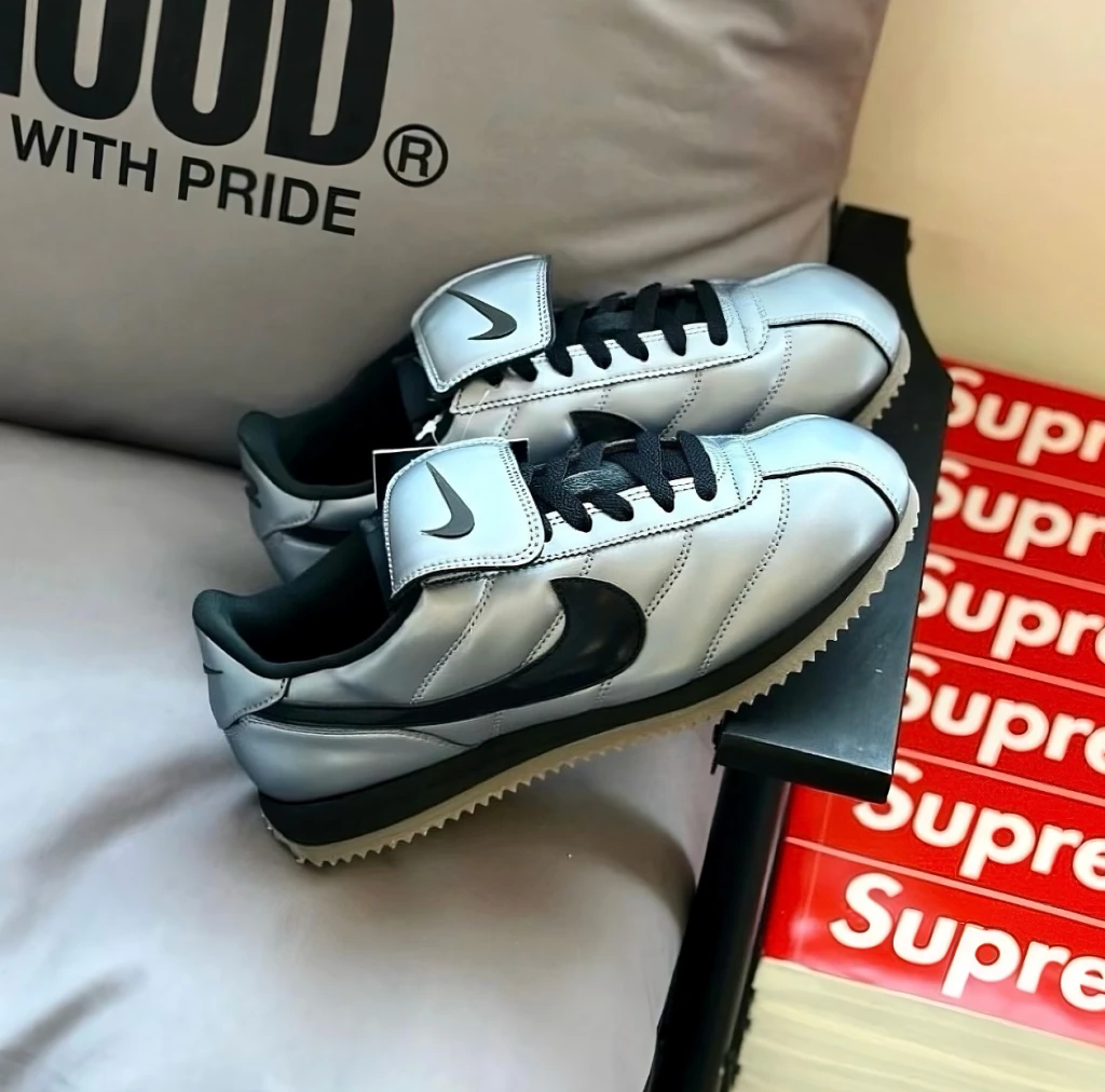 Nike Cortez Leather SE Cool Grey Black ( HQ3490-099 )