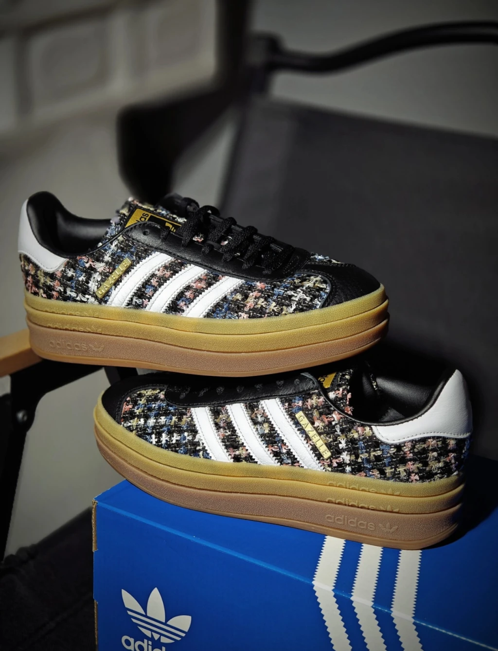 Adidas Originals Gazelle 黑 小香風 焦糖底 （ JP5672 ）
