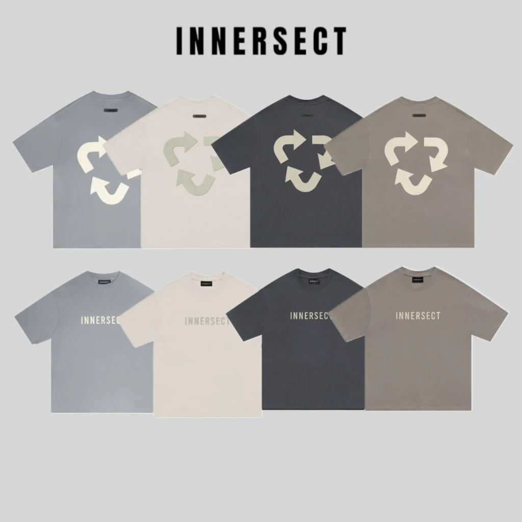 INNERSECT 三生萬物 前Logo後循環 短踢 胭脂灰/炭黑/奶茶/米白