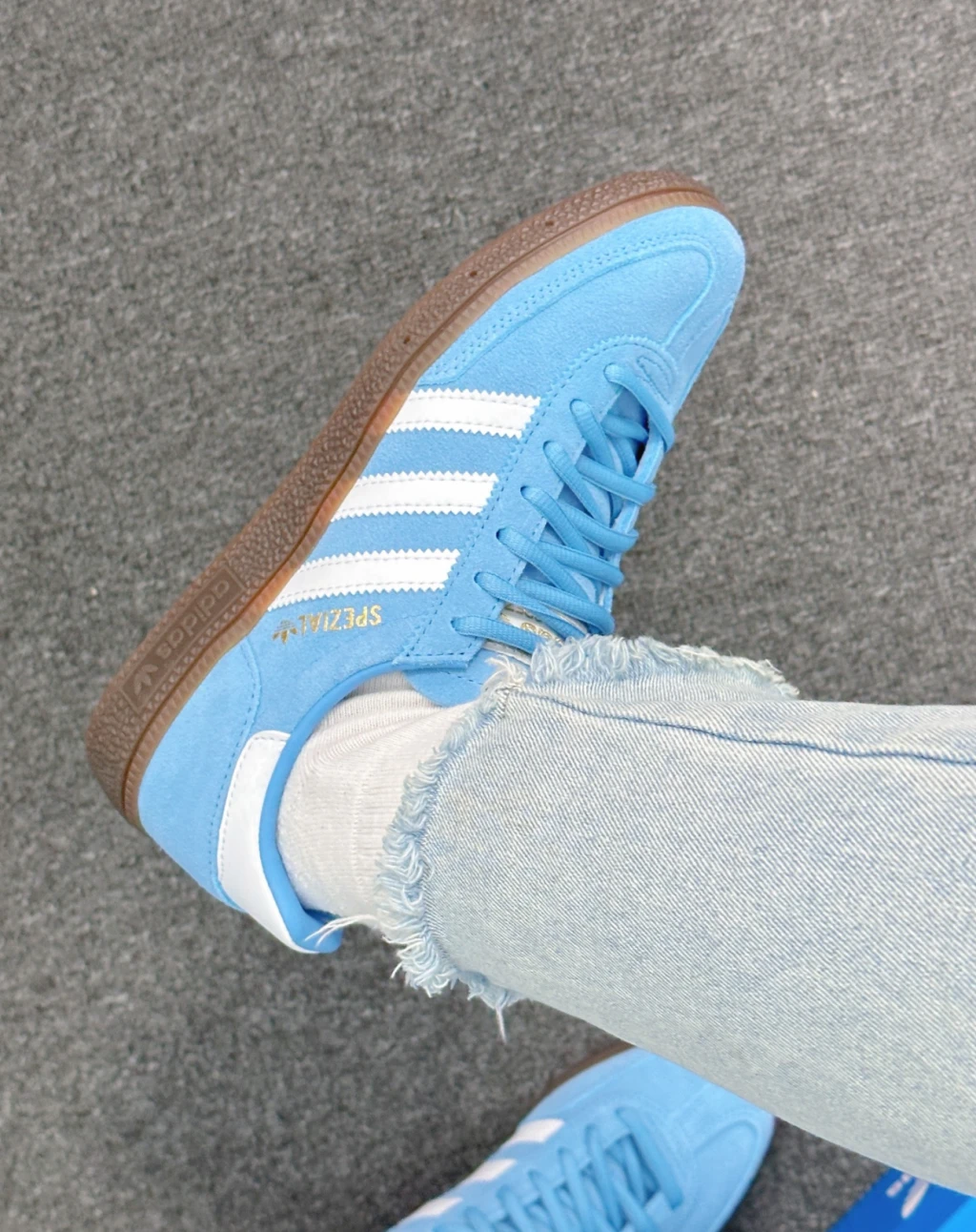 Adidas Originals Handball Spezial 寶寶藍 冰藍 焦糖底 ( BD7632 )