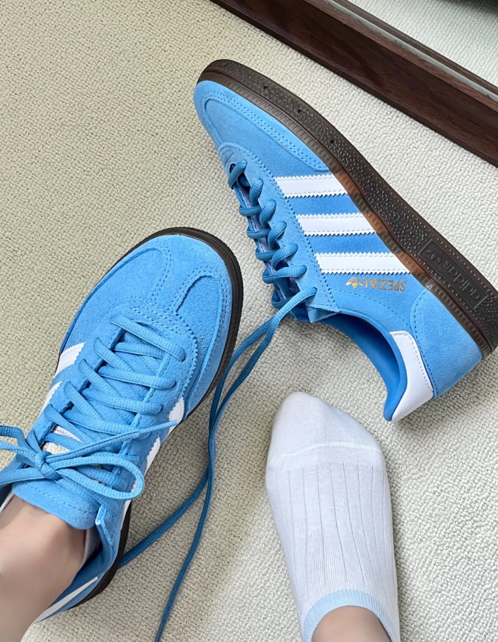 Adidas Originals Handball Spezial 寶寶藍 冰藍 焦糖底 ( BD7632 )