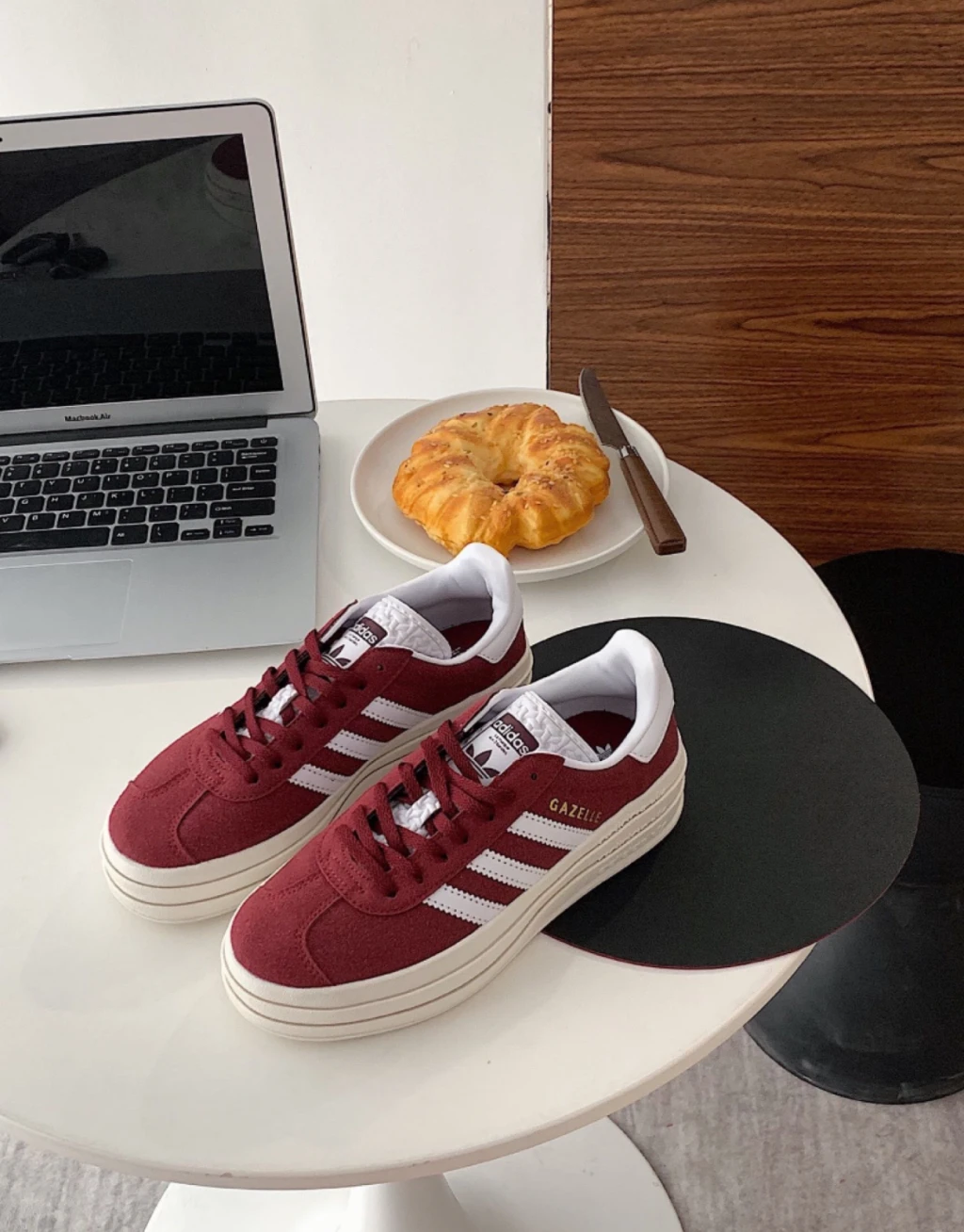 Adidas Gazelle Bold 酒紅厚底 HQ6892