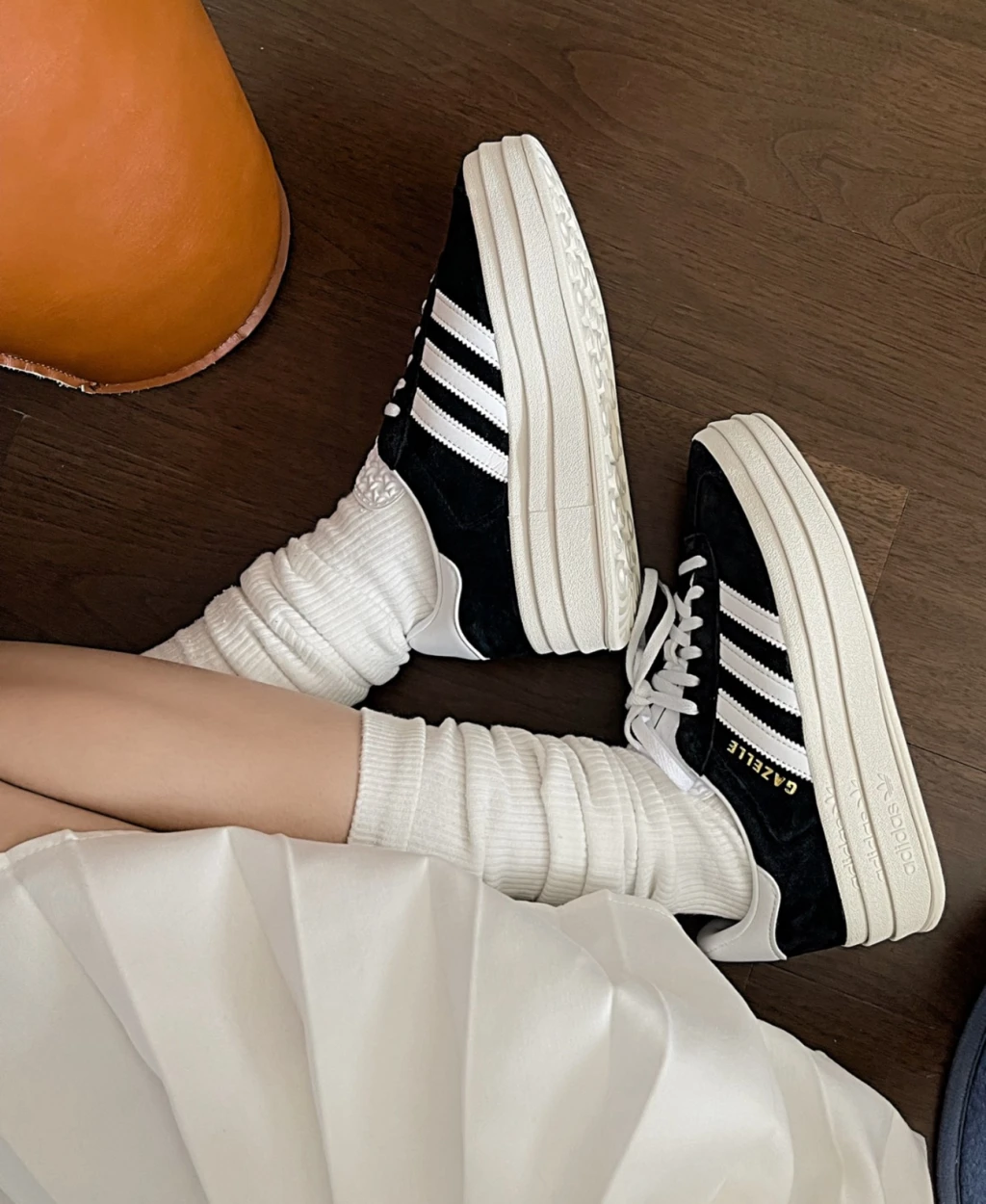 Adidas Gazelle Blod 黑白 熊貓厚底 HQ6912