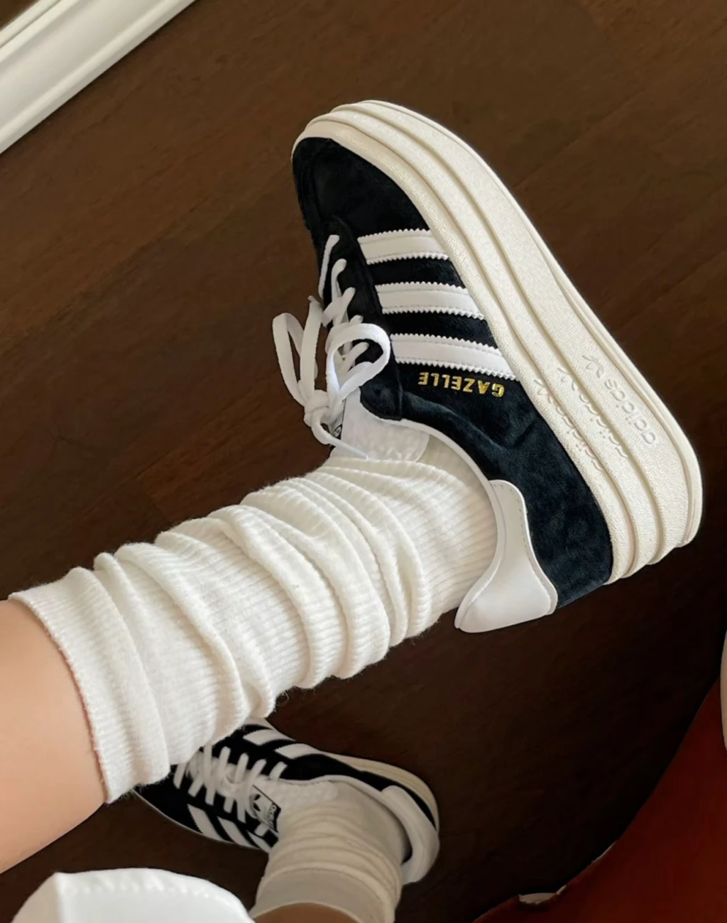 Adidas Gazelle Blod 黑白 熊貓厚底 HQ6912