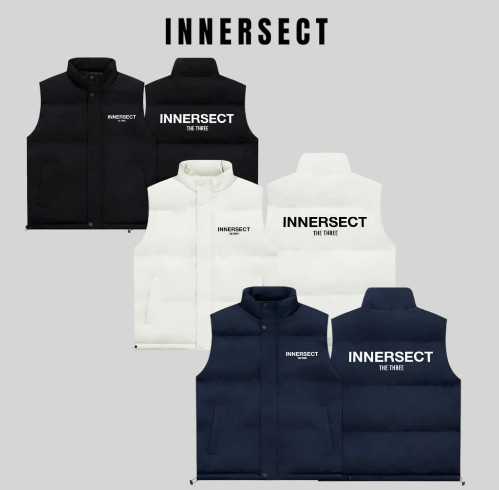 【現貨秒發】INNERSECT 三生萬物 羽絨文字背心 黑/白/海軍藍/軍綠