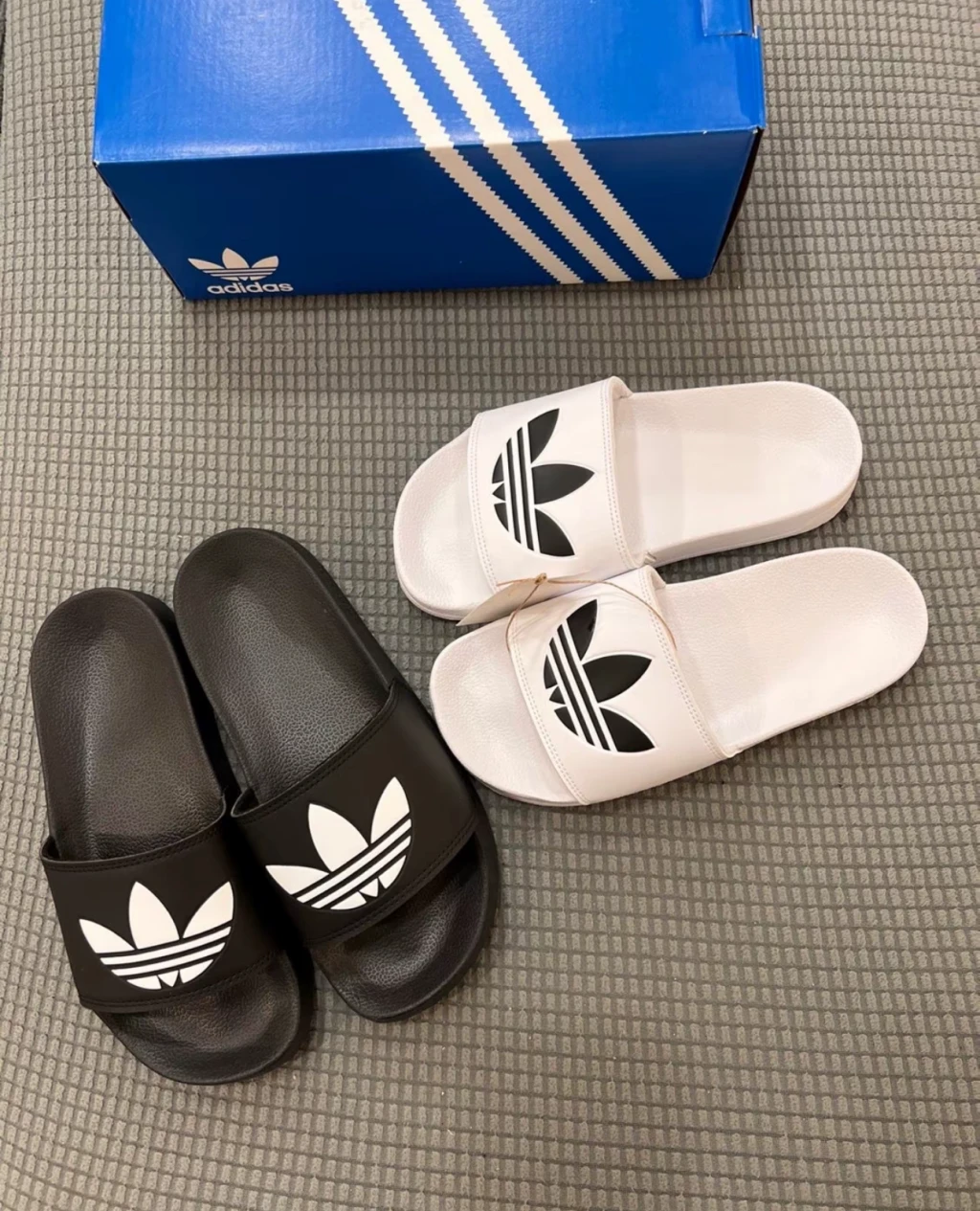 Adidas Originals Adilette 三葉草拖鞋 黑/白