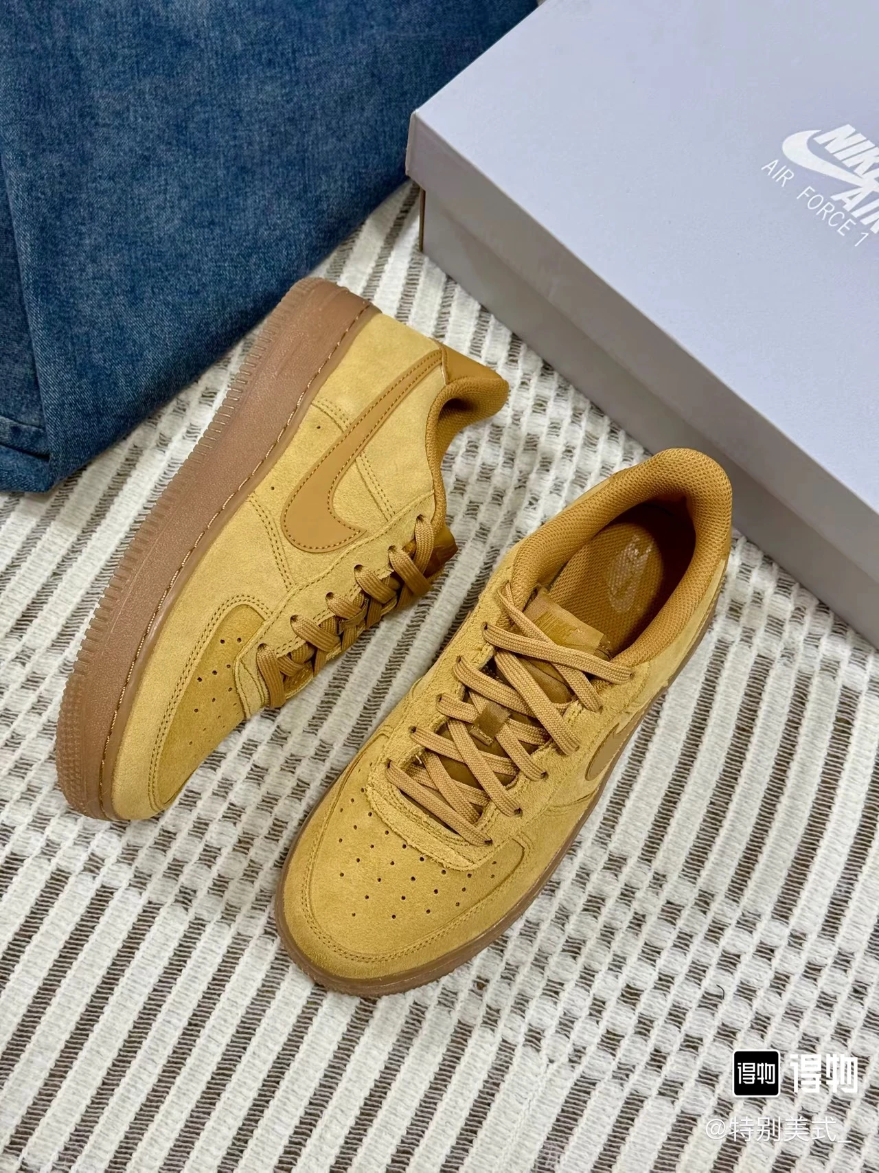 Nike Air Force 1 Low Gs 童款小麥 棕色 HQ7476-700