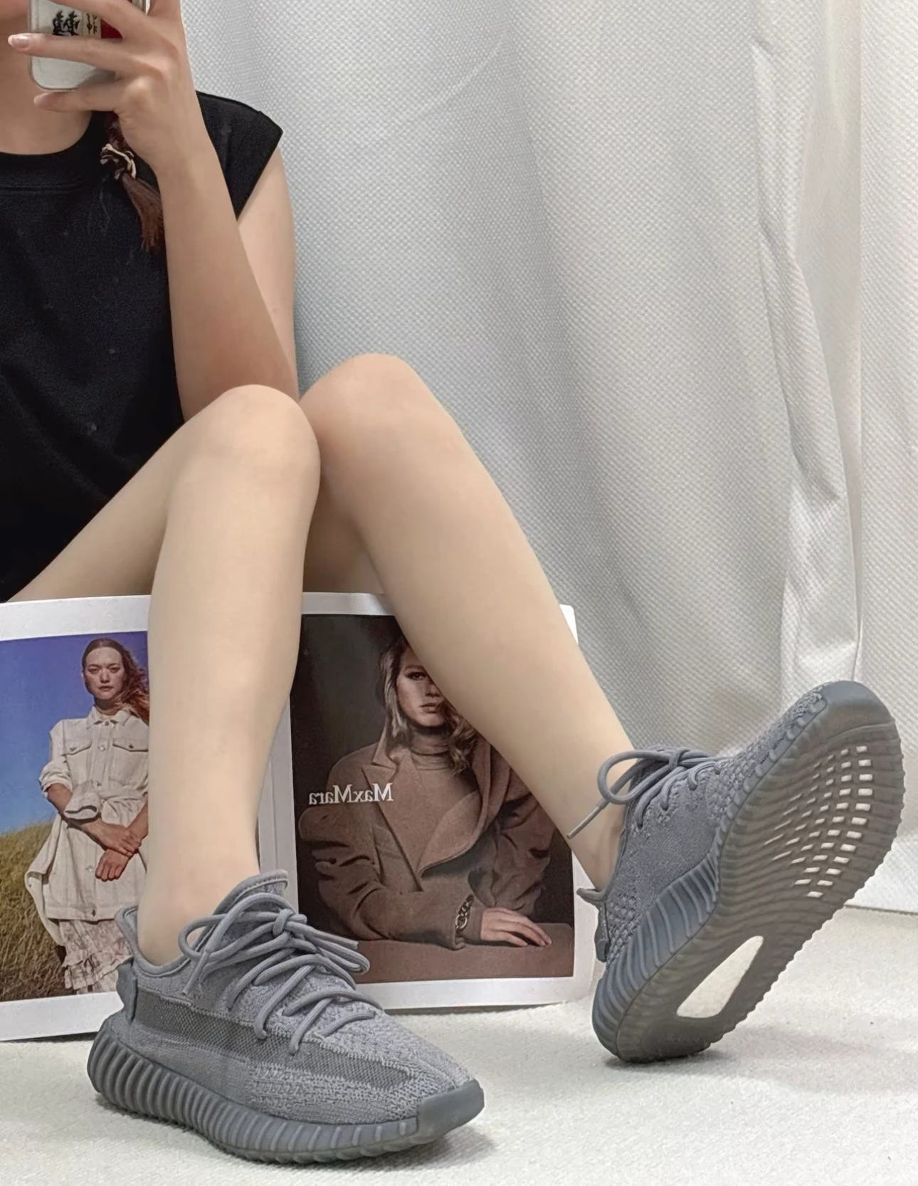 ADIDAS Originals Yeezy Slide Boost 350 V2 水泥灰 IF3219