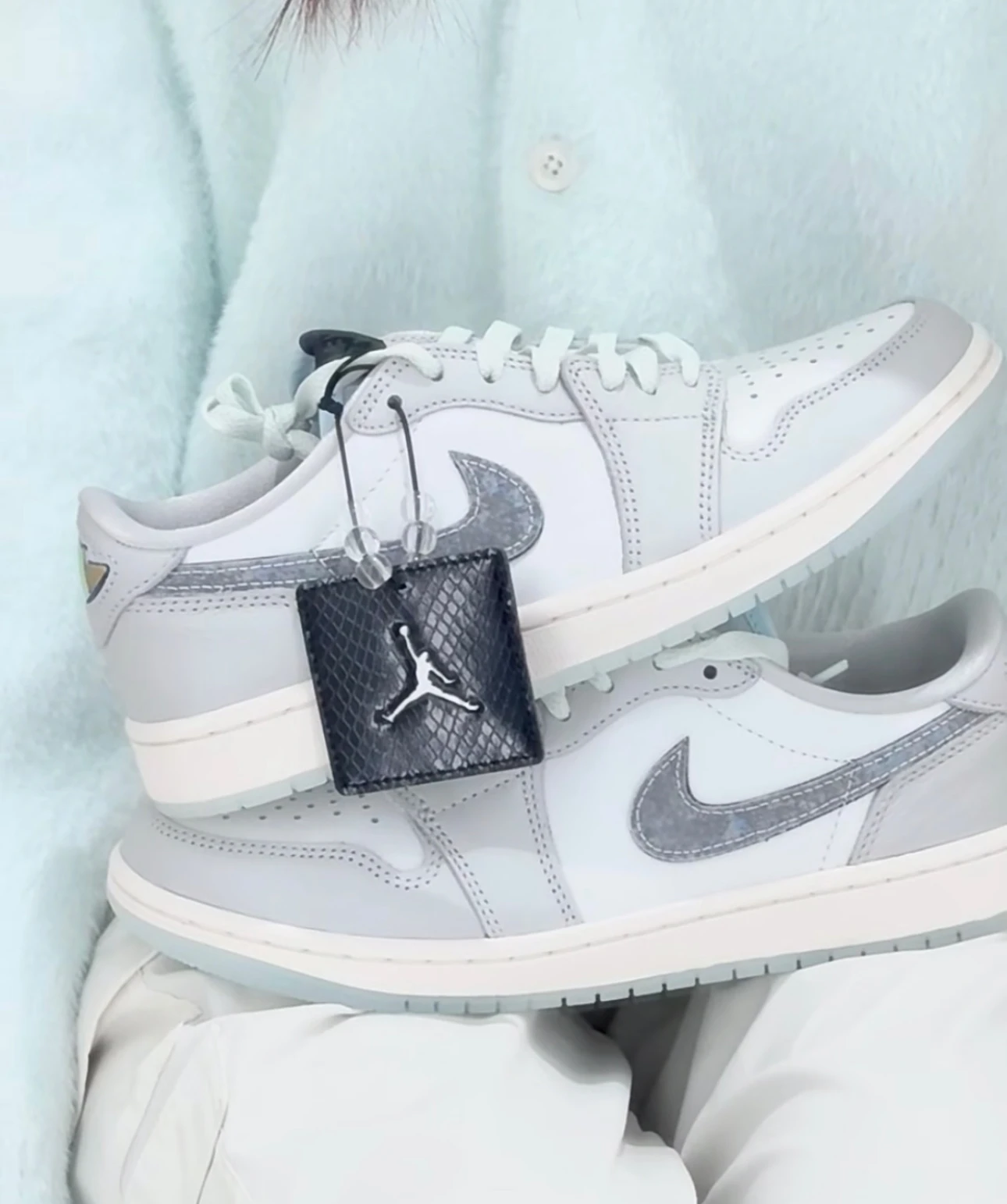 Nike Aur Jordan 1 Low OG “ Snake” CNY蛇年 冰底灰白 蛇鱗 雷射