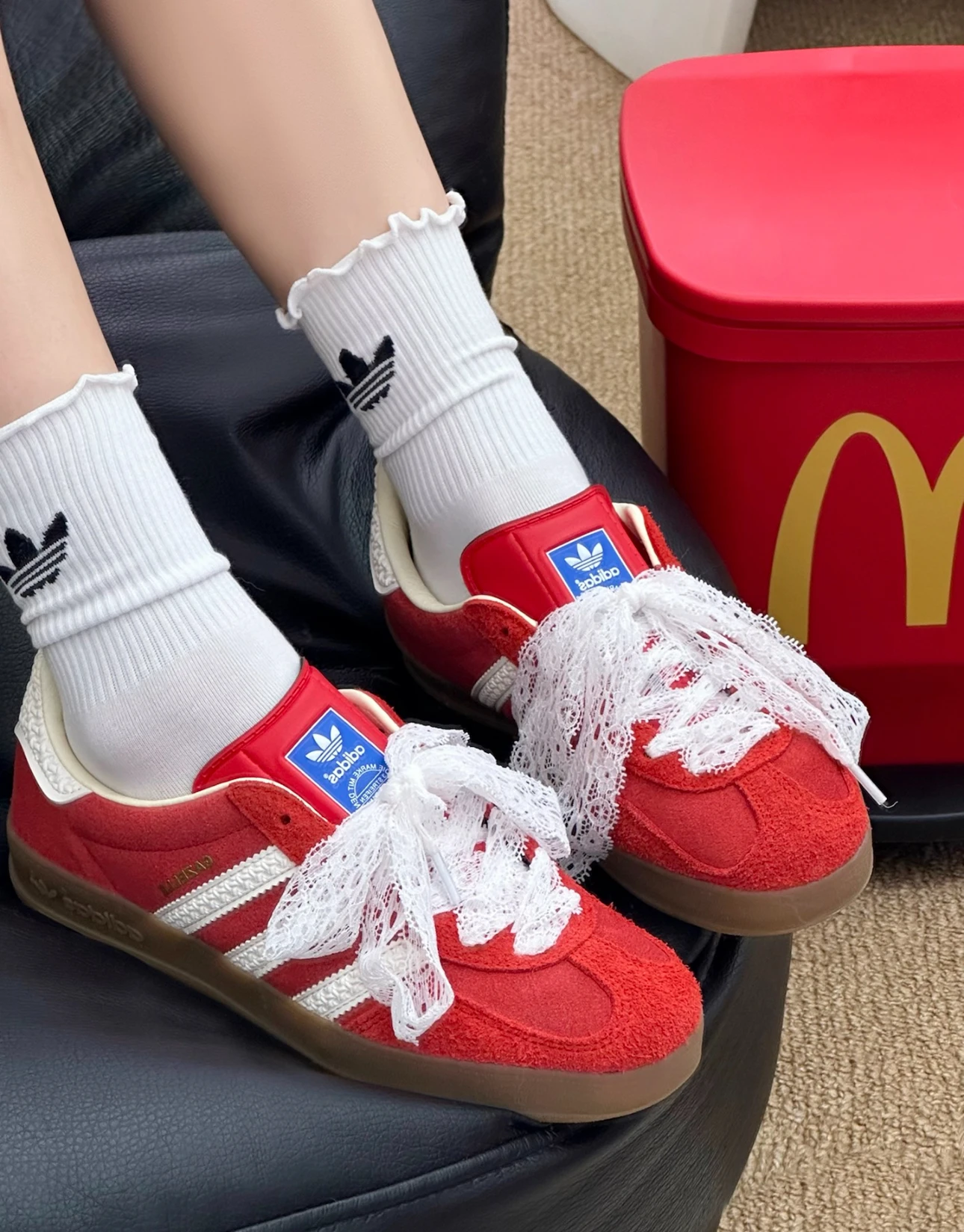 ADIDAS Gazelle indoor 白紅 IF1808