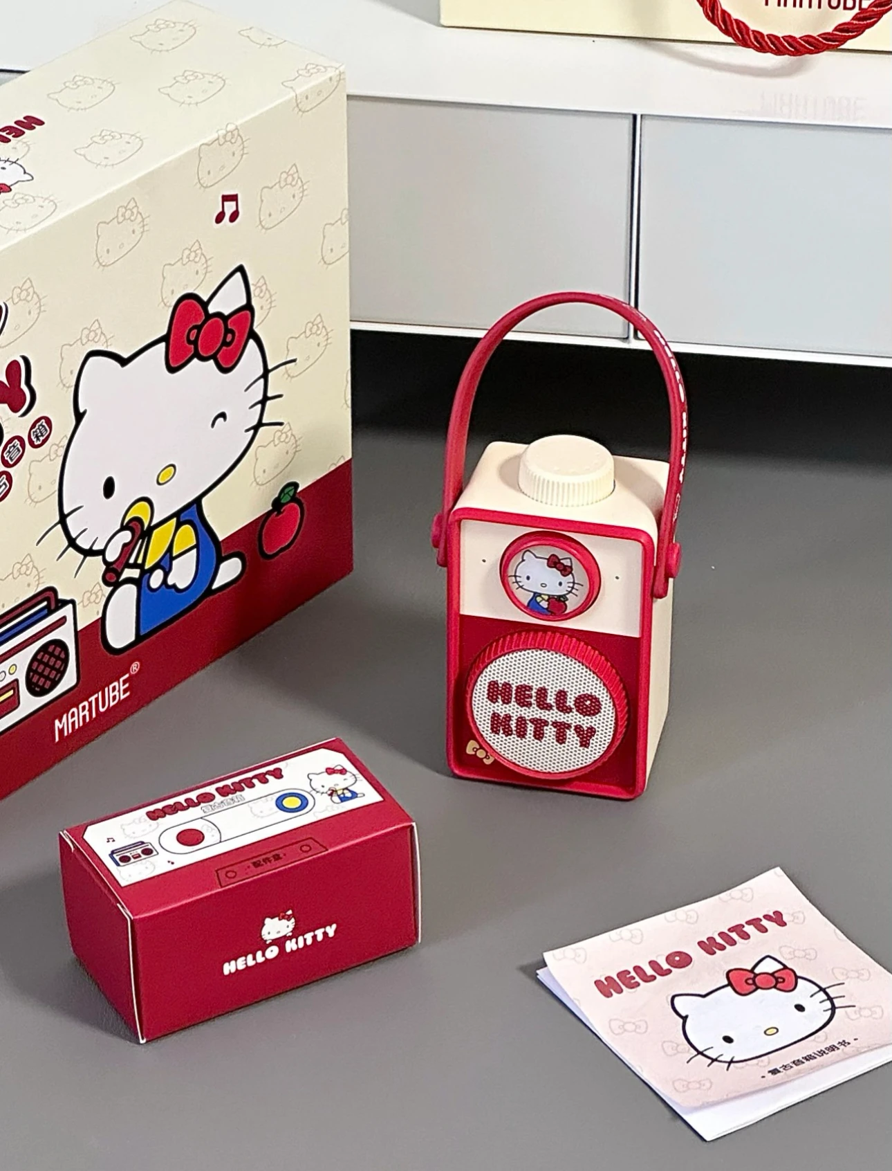 HELLO KITTY 音響組 （含盒裝充電線說明書） 經典紅/甜心粉