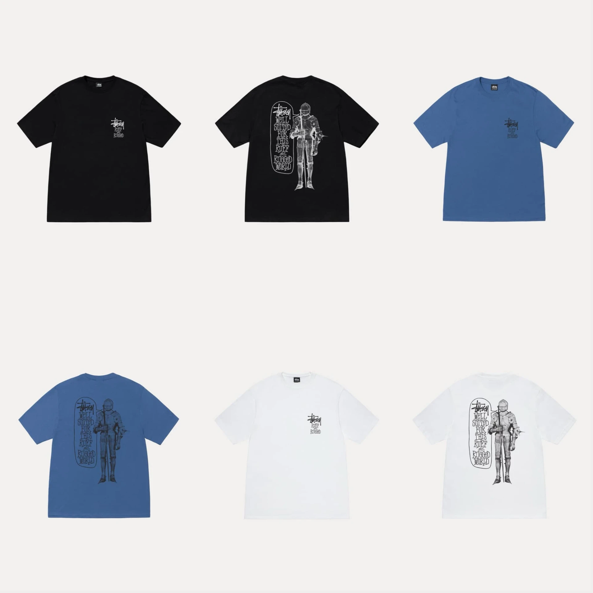 【預購商品】Stussy 前文字後騎士 黑/白/藍