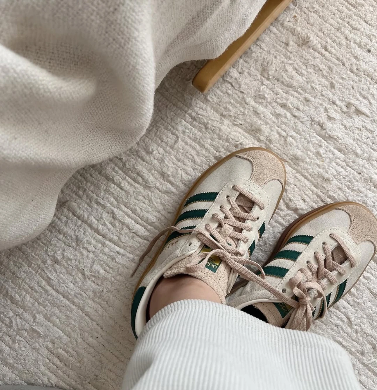 Adidas Originals Gazelle 米黃綠 焦糖底 厚底 ID7056