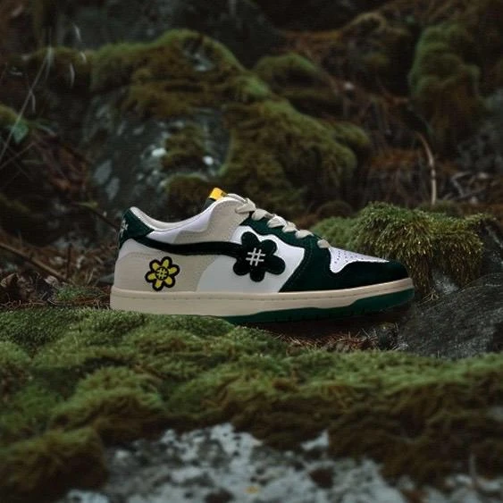 【日本限定】Water The Plant 小花鞋 米白綠