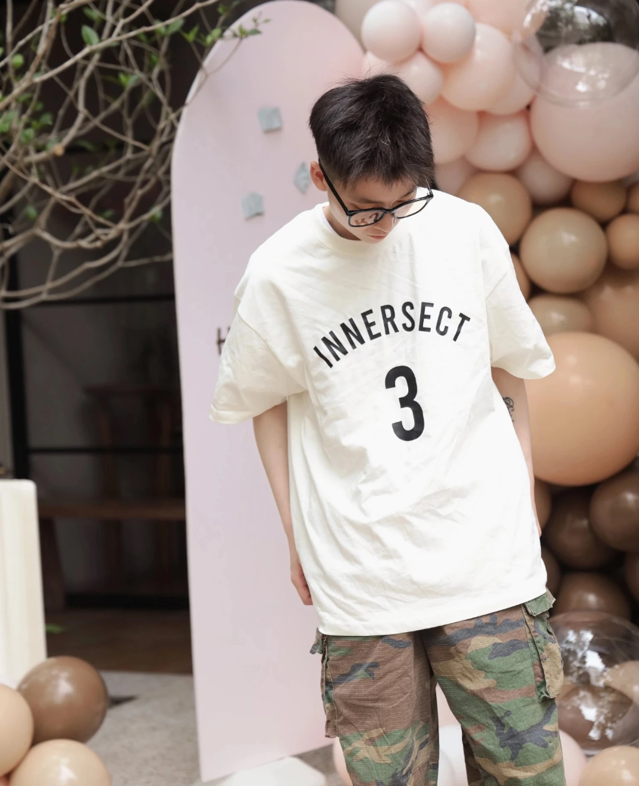 INNERSECT 美式街頭簡約數字3 LOGO短袖T 2色