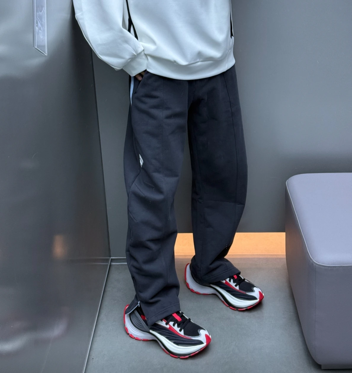 ADIDAS XLG MTW 黑灰紅 JR6392