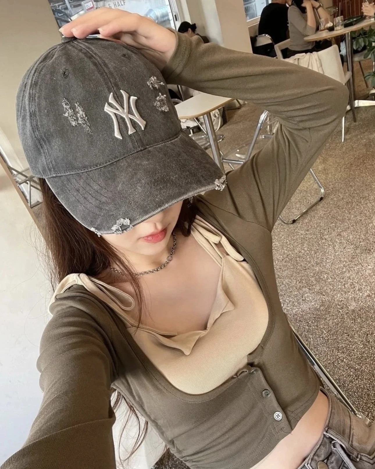 🇰🇷 KRAINA同款 MLB 紐約洋基隊 復古水洗破壞帽
