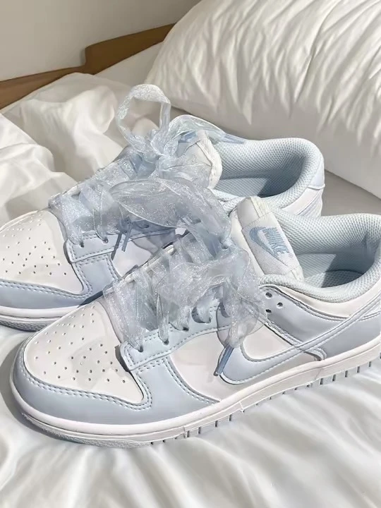 Nike Dunk Low Next Nature 冰川藍 緞帶 蕾絲 IB7311-100