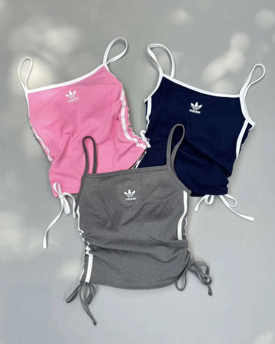 ADIDAS ORIGINAlS  Top  DRAWSTRING PADDED TANK 粉/灰/藍