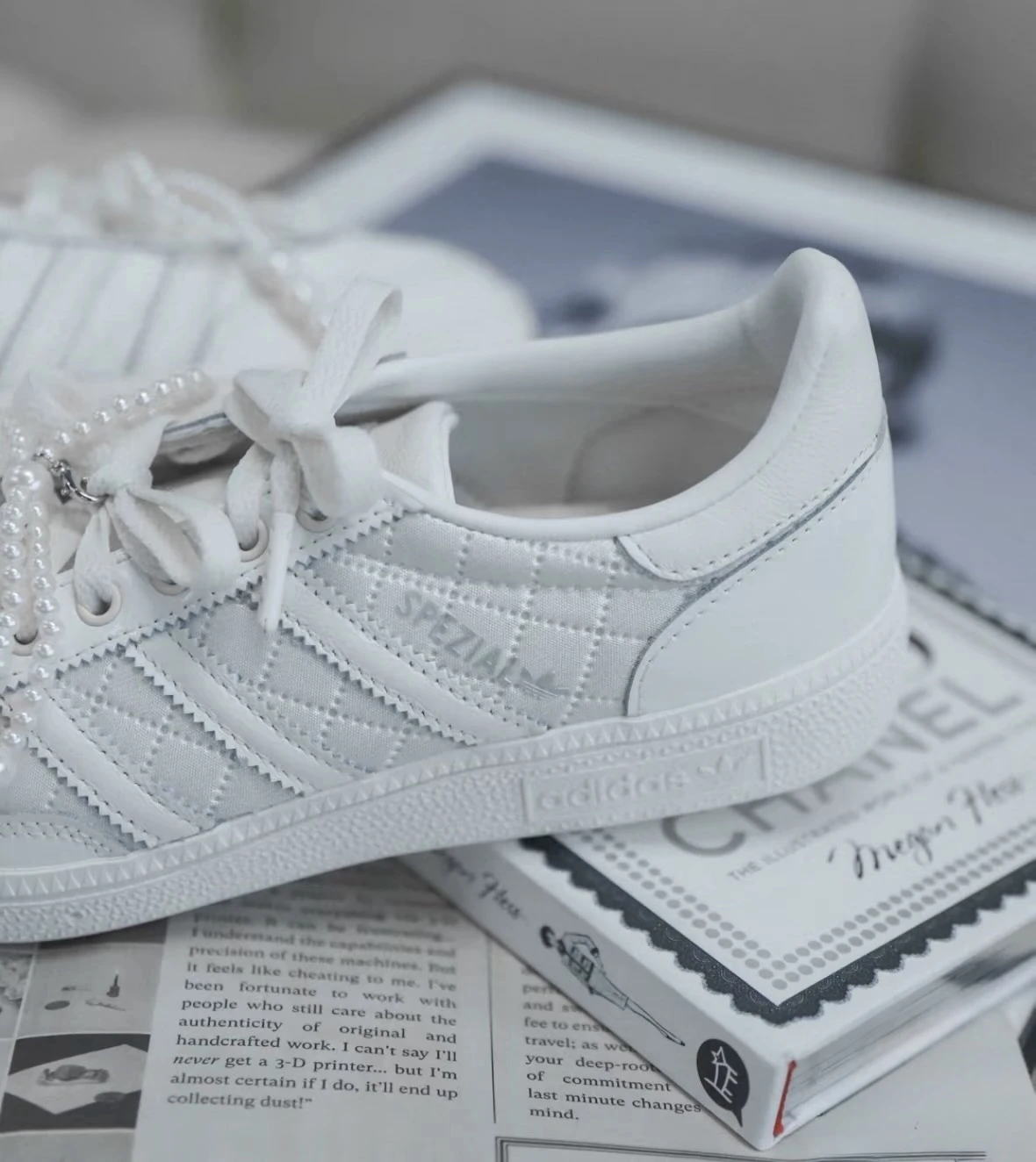 ADIDAS HandBall Spezial 白色 菱格 KJ0854