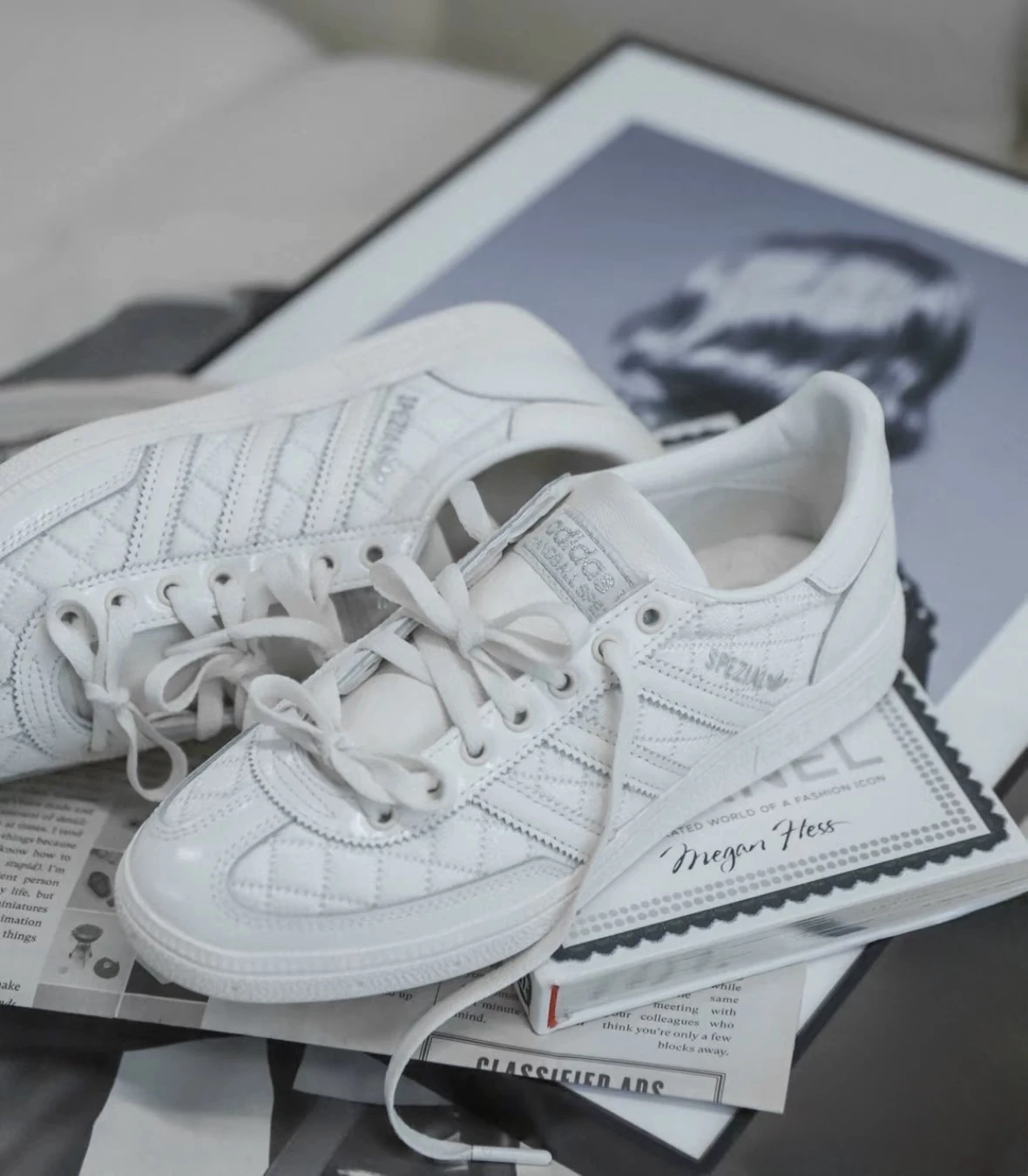 ADIDAS HandBall Spezial 白色 菱格 KJ0854