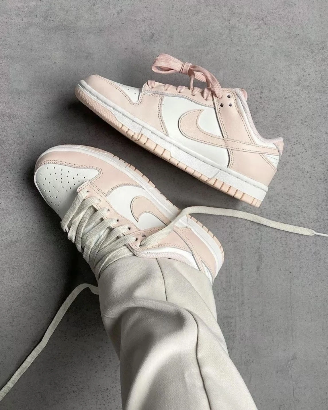 Nike Dunk Low "ORANGE PEARL" 櫻花粉 粉白 女鞋 DD1503-102)
