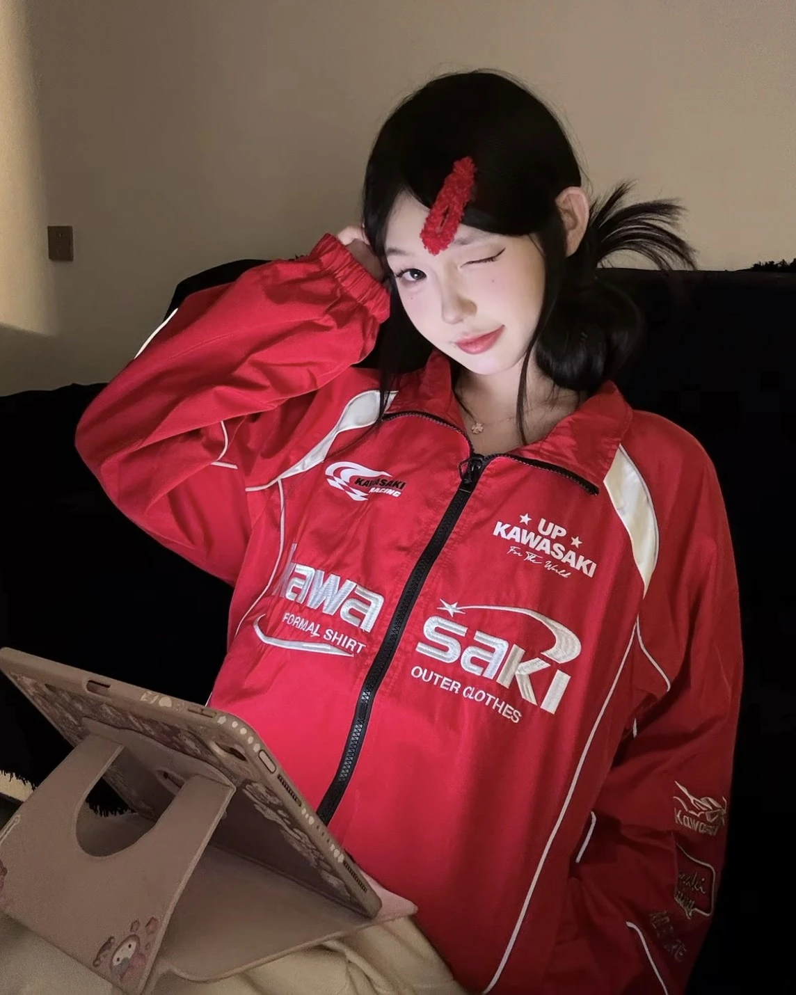 <超級折扣🔥>Kawasaki川崎 美式復古 賽車風 夾克外套(四色可選)