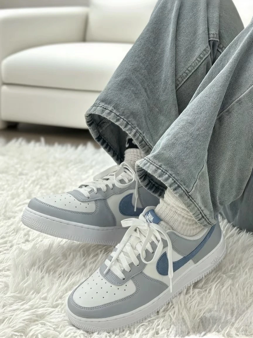 NIKE AIR FORCE 1 07 LV8 灰藍質感灰HV1795-141 | Junshoes