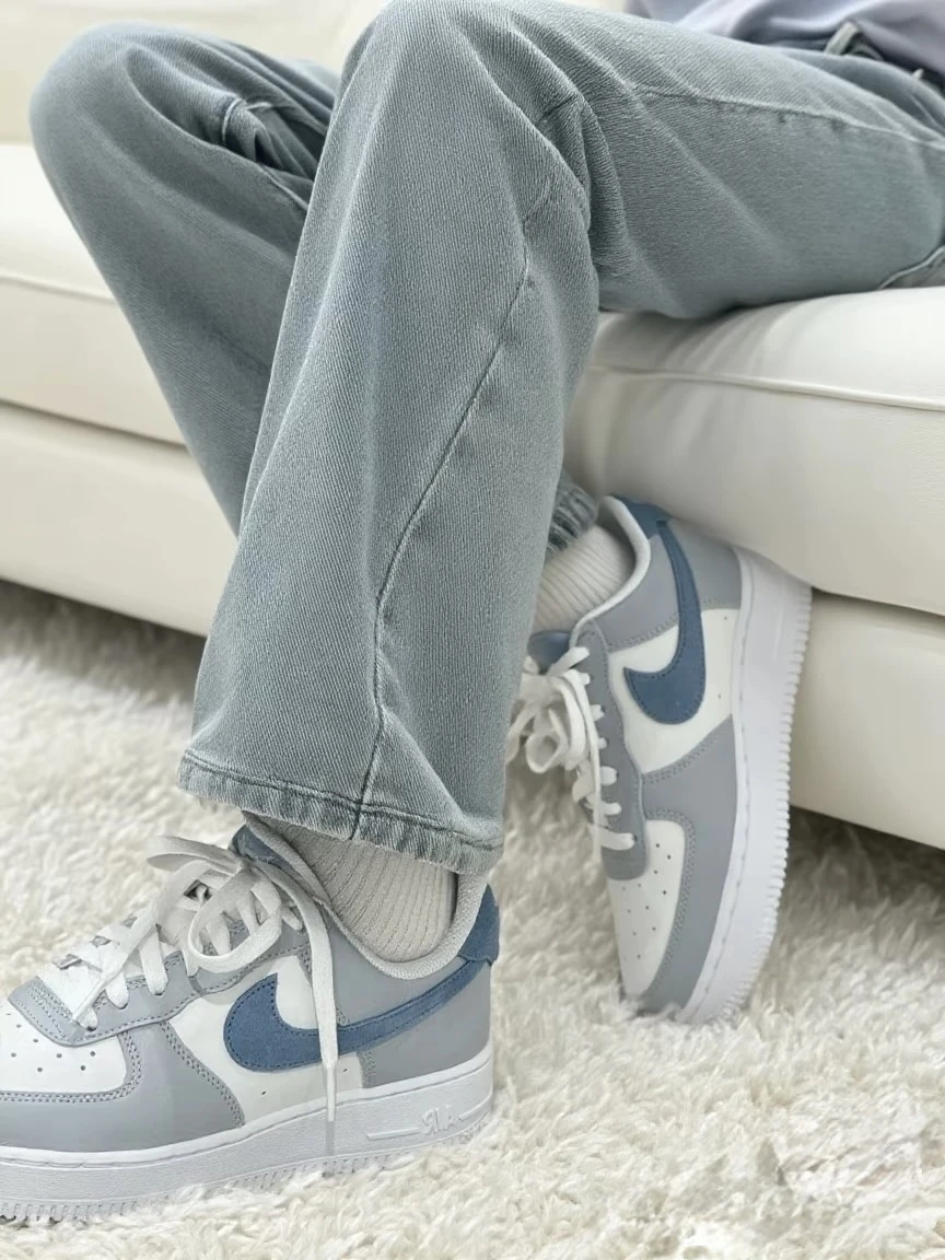 NIKE AIR FORCE 1 07 LV8 灰藍 質感灰 HV1795-141