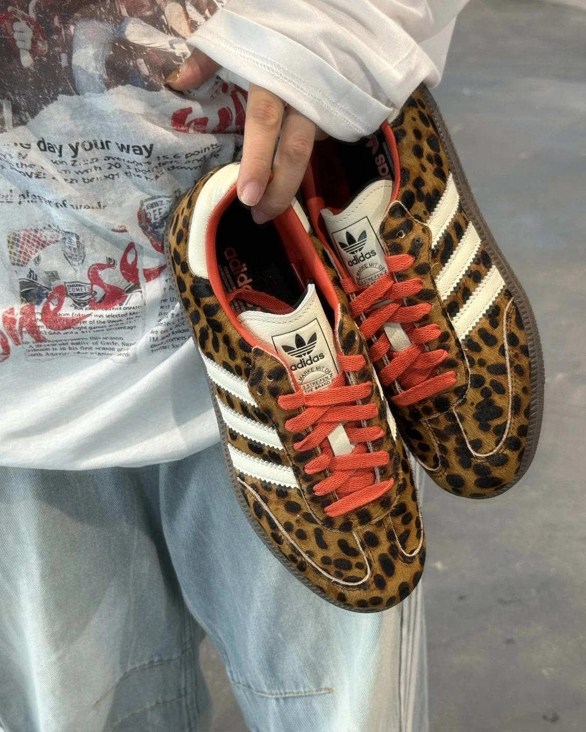 <奇蹟補貨>ADIDAS SAMBA OG 豹紋 復古 棕色(JI2734)