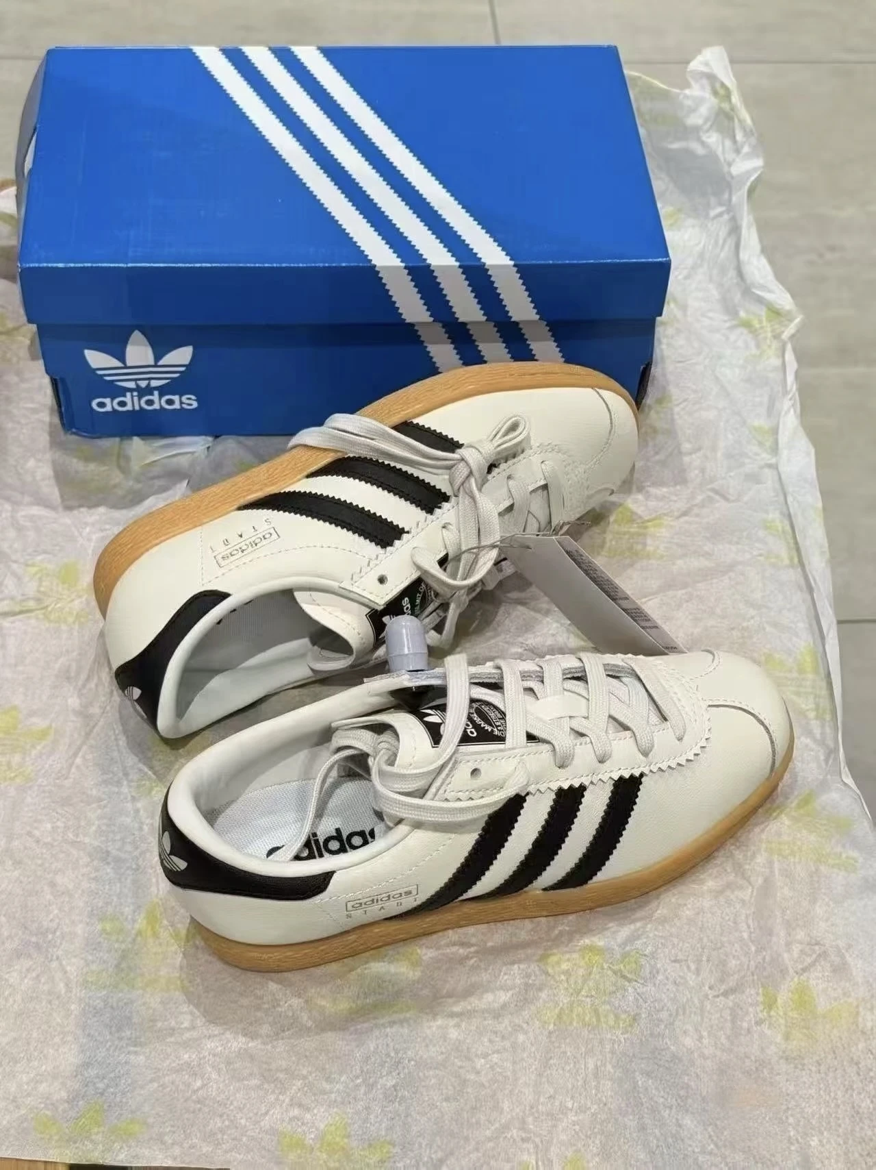 ADIDAS ORIGINALS STADT 金標 米白 焦糖底 JS4606