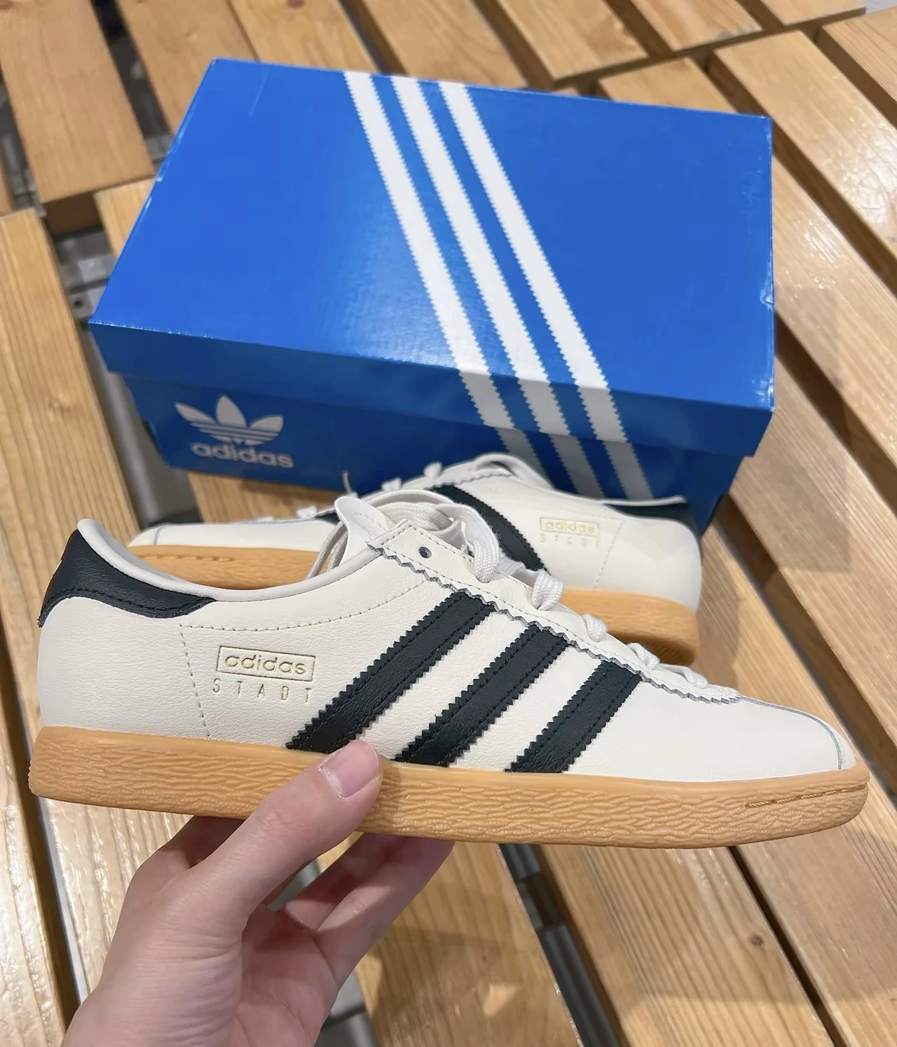ADIDAS ORIGINALS STADT 金標 米白 焦糖底 JS4606